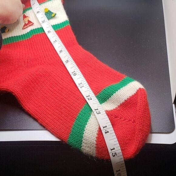Vintage hand knit Christmas stocking - Picture 6 of 8